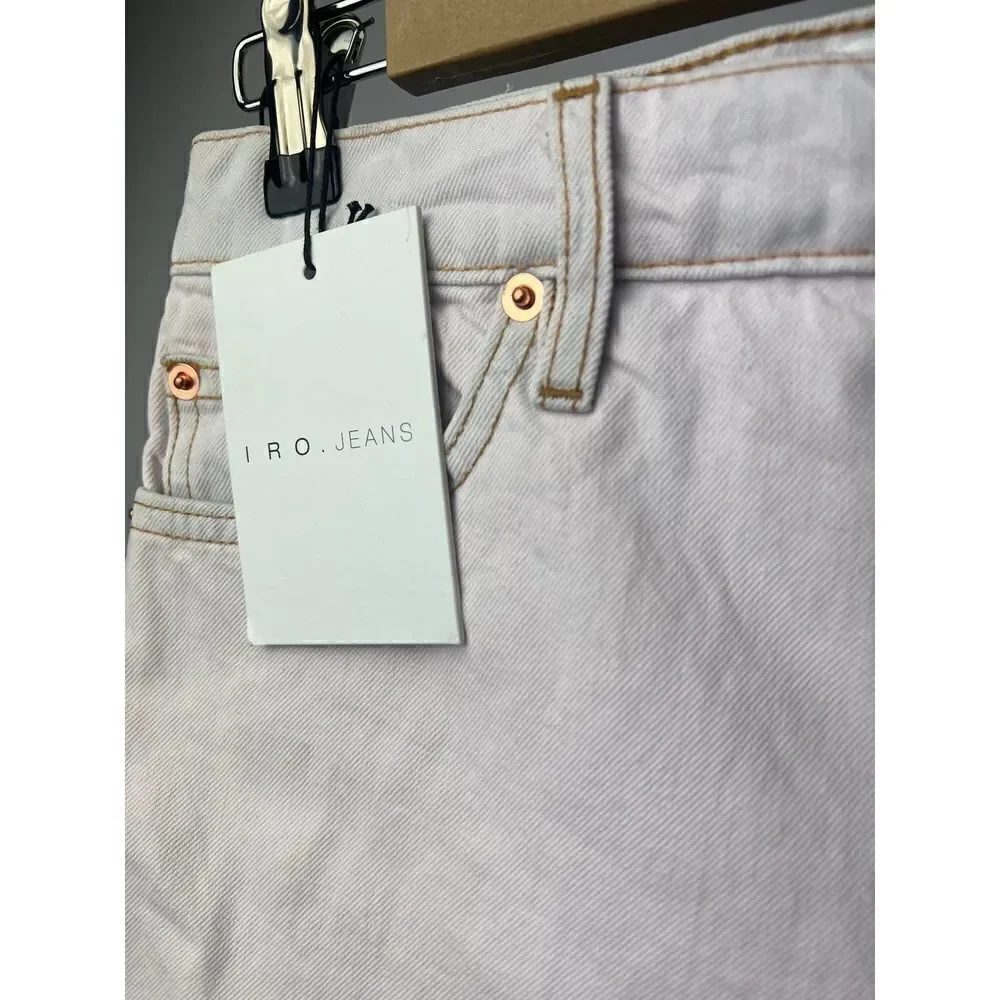 IRO Light Pink Button Fly Denim Shorts NWT Sz. 26